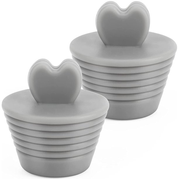 Tapones Universales Para Ba帽era, 2 Uds., Tap贸n De Drenaje De Ba帽era De Silicona Suave Con Mango En Forma De Coraz贸n, Tap贸n De Agua Duradero Para Fregadero, Suministros De Ba帽o Para Desag眉es De Fregad