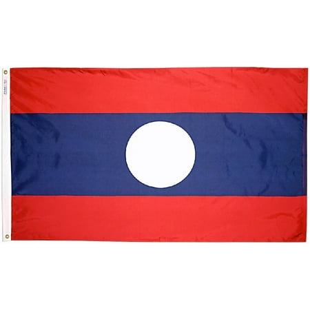 Laos - 5'X8' Nylon Flag