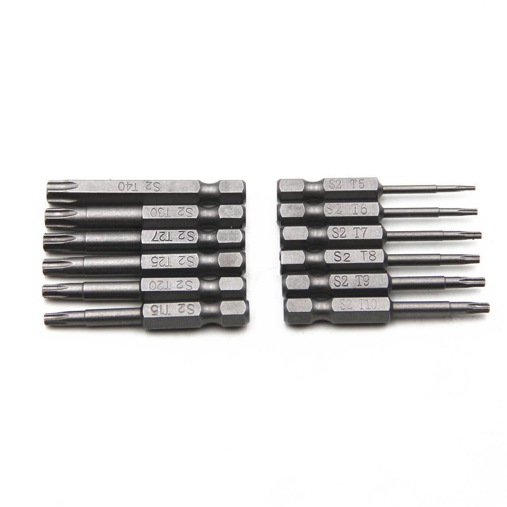 Drill Bits,Drill Bit Set 50mm Compatible With Compatible With Power Set Steel 50mm 12-piece 1/4 Inch Power Drills Drivers Inch Heads Drill Steel 50mm Compatible 1/4 Inch Heads With Power Drills Anrio