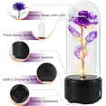 thumbnail image 7 of Slok Galaxy Rose Light Bluetooth Speaker Light Up Rose Flower Gifts for Mom Mothers Day Gifts Enchanted Rose in Glass Dome Eternal Rose Birthday Gifts for Women Wife, 7 of 7