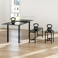 thumbnail image 3 of HOMCOM 5-Piece Dining Table Set Extendable Kitchen Table and Benches Black, 3 of 10