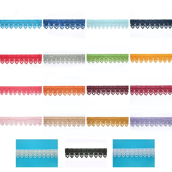 Kiddo 2" 19 Colors Floral Guipure Craft Sewing Supplies Venice Lace Trim by Yard