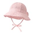 thumbnail image 3 of Tigivemen Baby Sun Hat Toddler Girls Fisherman Bucket Hats with Lace Bow Summer Outdoor Sunhats Pink Size 1-3 Years, 3 of 8