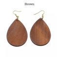thumbnail image 4 of RSAMD Personalize Monogram Blank Teardrop Wood Earrings Women Wooden Statement Jewelry-Royal Blue, 4 of 6