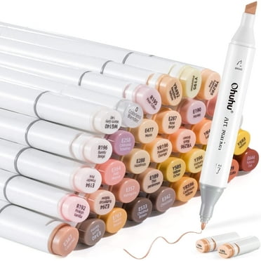 Ohuhu Alcohol Markers 36 Skin-Tone Colors for Portrait Illustration- Chisel & Fine - Oahu of Ohuhu Markers - Refillable