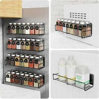 Alphyse Magnetic Spice Rack for Refrigerator, 11.8 Inch Adhesive Wall Mount  Spice Rack, Strong Magnetic Shelf for Refrigerator, Space Saving Kitchen