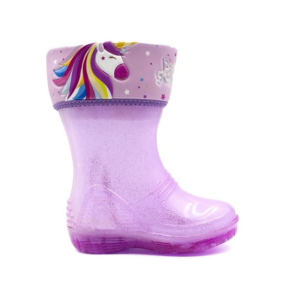 Bota de Lluvia Bubble Gummers® Para Niña Con Suela Luz Ligera Confort Con Olor a Chicle Tiramisu Lila