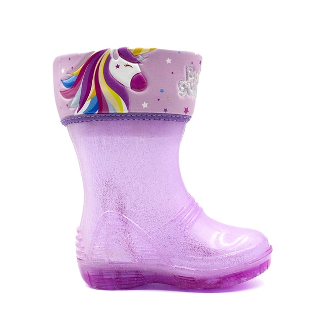 Bota de Lluvia Bubble Gummers® Para Niña Con Suela Luz Ligera Confort Con Olor a Chicle Tiramisu Lila