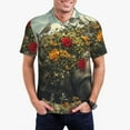thumbnail image 1 of Balery Floral Rhino With Birds Camisa Polo de Hombre con Estampado, de Manga Corta y Tejido Medio, Camisa Tipo Golf Polo-Medium, 1 of 6