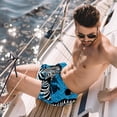 thumbnail image 2 of luoweisi Men's Beach Shorts Quick Dry Swim Trunks with Mesh Lining Zebra L, 2 of 5