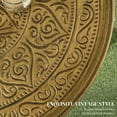 thumbnail image 4 of HOMCOM 24" Round Cafe Table, Gold Hammered Tray Top with Metal Frame, Living Room Center Table, 4 of 6