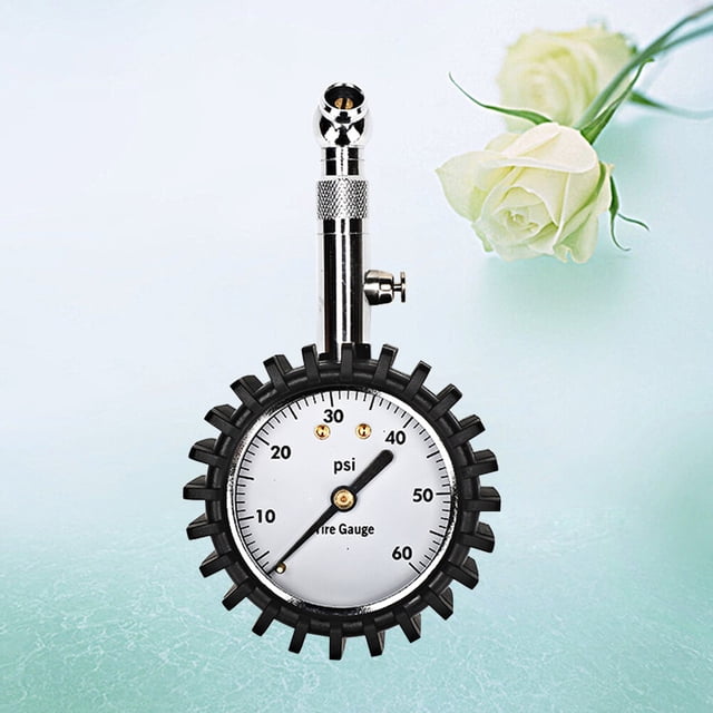 NUOLUX Tire Pressure Gauge Robusto Para Motocicleta Y Camión Con Cubierta Anticaída Y Sin Baterías