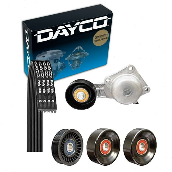 Dayco Main Drive Serpentine Belt Drive Component Kit compatible with Ford F-150 4.6L 5.4L V8 2007-2008