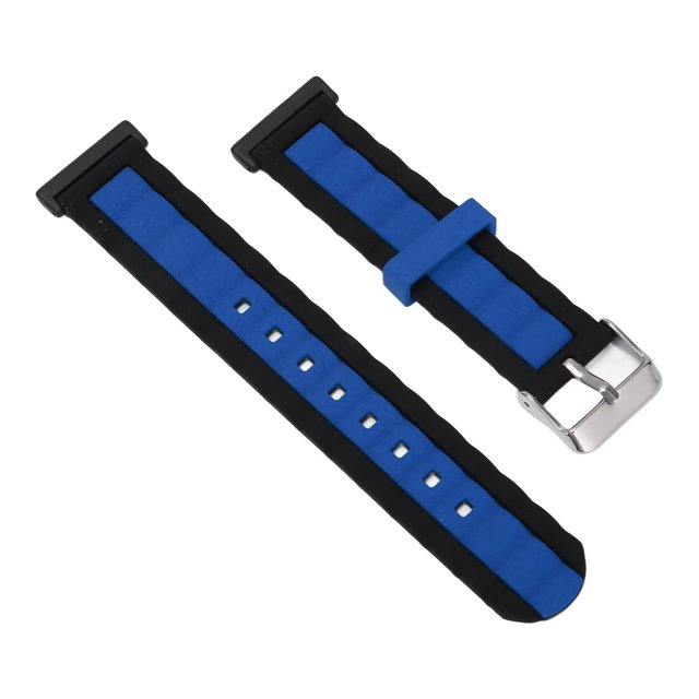 Correas de reloj de silicona Bling Bling pulsera de repuesto elástica impermeable ajustable para reloj FIT 2 negro azul