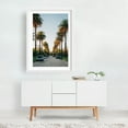 thumbnail image 2 of South Windsor - Los Angeles California Photography Palm Tree Street Photography Tropical City Landscape Summer Travel Poster White Framed Wall Art Print 9 x 12 inches, 2 of 3