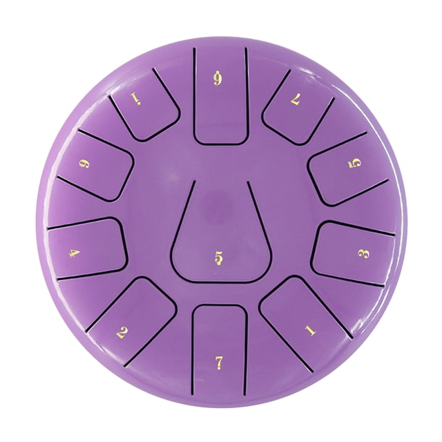 Amdohai Tambour à Langue en Acier 8 Pouces 11 Notes Handpan