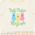 thumbnail image 4 of Inktastic Funny Easter Just Chillin' with My Peeps Girls Toddler Dress, 4 of 5