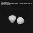thumbnail image 4 of Uxcell 50Pcs Plastic Gears 16 Teeth Plastic Double Gears Model 16102BA Reduction Gear for RC DIY Robot,White Module 0.5, 4 of 6