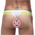 thumbnail image 4 of Mens Low Waist Solid Color Striped Drawstring Hot Spring Quick Dry Swimming Briefs, 4 of 8