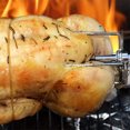 thumbnail image 3 of 2 Pieces Grill Forks Stainless Manual Meat Spit Portable Steel Barbecue Skewer Reusable Portable Meat Spit Cooking Heats Resistant Rotisserie Accessory, 3 of 4