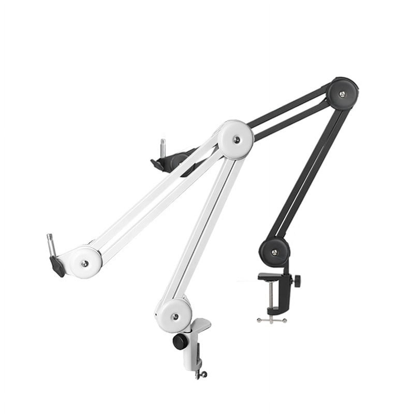 Mic Arm Stand for Recording,Podcasting,Adjustable Suspension Boom Scissor Arm Stand with Filter,Shock Mount Black