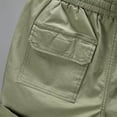 thumbnail image 5 of USNSM Men's Fashion Shorts 5 Inch Inseam Drawstring Elastic Waist Lightweight Casual Summer Beach Shorts with Pockets Green M, 5 of 8