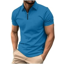 fatyb Short Sleeve Shirts Mens Quarter Zip Casual Summer T Shirts for Men Lightweight Golf Collar Tops