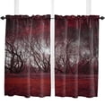 thumbnail image 4 of Red Trees Starry Sky Forest Curtain For Living Room Kids Bedroom Kitchen Window Curtains Home Essentials Interior Drapes, 4 of 6