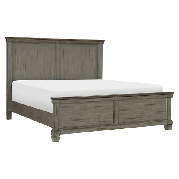 Pemberly Row Transitional Asian Wood, Asian King Size Bed Frame