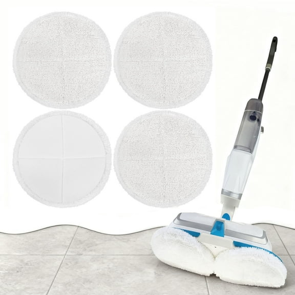 Emlimny 4 Pack Spinwave Mop Pad Kit Replacement Soft Pads, Compatible with Bissell Spinwave Hard Floor Mop 2039 Series, 20399, 2039A, 2307, 2315A, 2124, 23157, 20393 Spin Mop Pad for Floor Cleaner