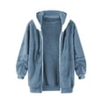 thumbnail image 4 of Mens Fuzzy Sherpa Jacket Fleece Long Sleeve Zip Up Coat Thermal Plush Winter Cozy Outwear Warm Coats Outdoor Fashion, 4 of 4