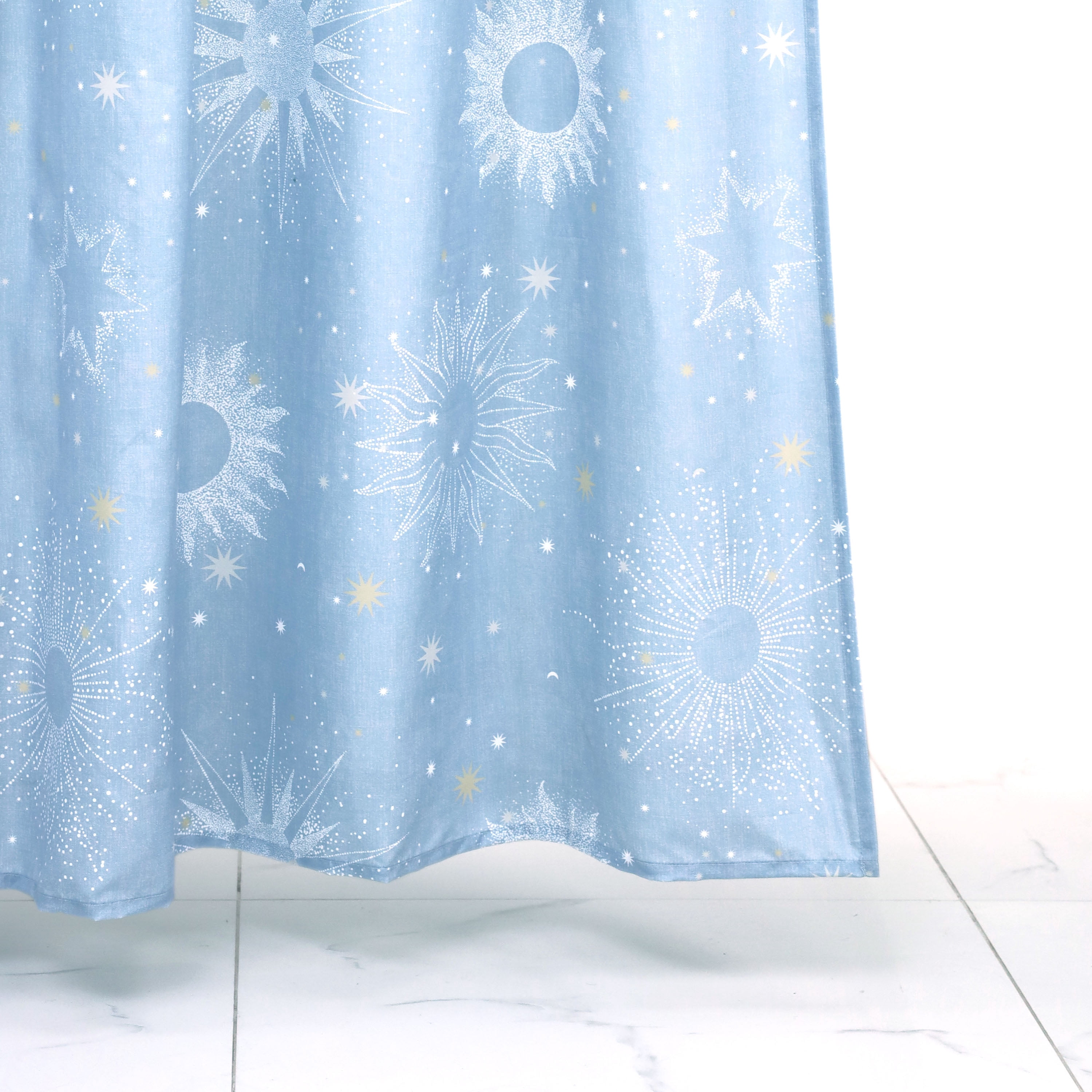 Lemon Tree Uriel 72x72 Blue Shower Curtain