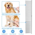 thumbnail image 2 of Ropo Dog Comb Tool For Removing Matted Fur - Pet Dematting Comb With Rounded Teeth And Non-Slip Grip Handle - Prevents Knots And Mats For Long And Short Haired Pets (Square Handle Silver), 2 of 5