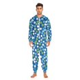thumbnail image 3 of FORMRS Onesies Pajama for Adults Unisex Hoodie Winter Jumpsuit One Piece Sleepwear, Sizes S-2XL, Blue Dots, 3 of 7
