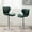 Green, variant on Blue Upholstered Barstools Set of 2 with Wavy Silhouette for Chic Cocktail Bars