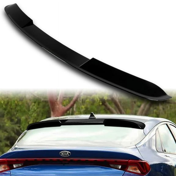 W-Power For 2021-2024 Kia K5 Pearl Black Rear Roof Window Visor Spoiler Wing