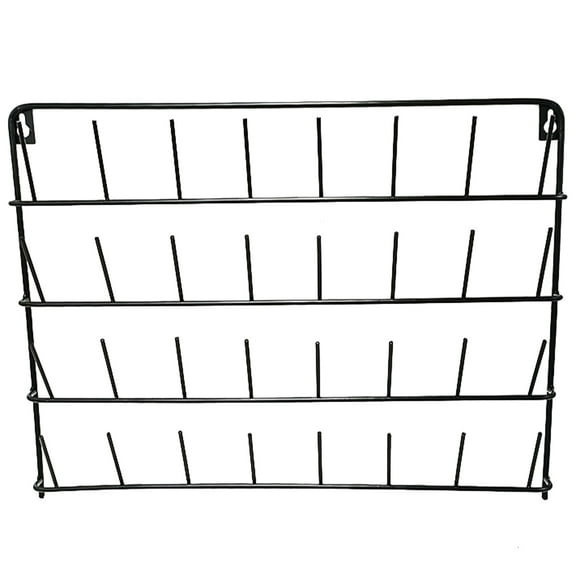 Acahhotxx Storage Rack, Wall Mount Thread Rack for 32 Spools Sewing Thread Storage Organizers Bobbin Holder with Hanging Hook Jewelry Stand - Black