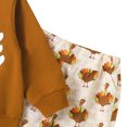 thumbnail image 4 of Byoo Thanksgiving Newborn Girls Outfit Long Sleeve Turkey Print Sweatshirt Flared Pants 2PCS Outfits Winter Soft Clothes Set, 4 of 6