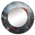 thumbnail image 2 of Designart "Delicate Red Poppy Field" Floral Poppy Rund Mirror For Wall Decor - Large Red Round Printed Mirror -Traditional Round Living Room Mirror - 29" x 29", 2 of 6