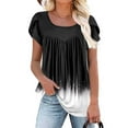 thumbnail image 2 of Women Fashion Tops Trendy Tshirts Shirts Graphic Plus Size Black Tees Slim Fit, 2 of 5