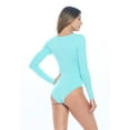 thumbnail image 4 of M&M SCRUBS Long Sleeve Scoop Neck Body Suit-Breathable Cotton Stretch(Aqua, 3X-Large), 4 of 6