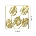 thumbnail image 2 of Golden Leaves Iron Living Room Dining Room Wall Decorative Hanging, 2 of 3