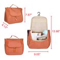 thumbnail image 3 of Travel Cosmetic Bag Toiletry Case Wash Organizer Storage Hanging Pouch Orange, 3 of 9