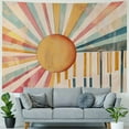 thumbnail image 4 of BCIIG Boho Rainbow Sun Tapestry Vintage Horizontal Sunset Sunrise Abstract Minimalist Art Tapestries Wall Hanging Bedroom Hippie Bohemian Mid Century Decor For Living Room Dorm Classroom,, 4 of 6