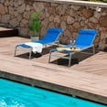 thumbnail image 2 of Kozyard Wilson Adjustable EDP Coated Wrought Iron Chaise Lounge Chair (2 Pack, Blue), 2 of 9
