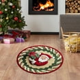 thumbnail image 1 of Christmas Decorations Outdoor Carpet Christmas Optical Rugs Round Swirl Rug Decorative Rugs With Depth Pattern Funny Santa Non Mats For Holiday Entryway Living Room Bedroom Polyester carpet, 1 of 7