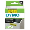 DYMO D1 High-Performance Polyester Removable Label Tape, 1/2" x 23 ft, Yellow