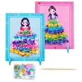 thumbnail image 3 of Handmade DIY Material Art Poking Painting Sticker Board, Colorful Children Gifts Pink, 3 of 7