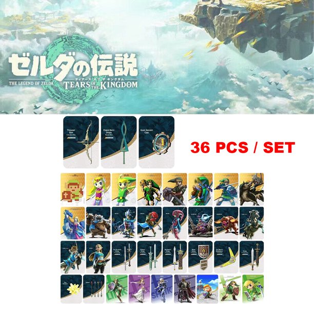 Tarjeta de vinculación del juego Breath of The Wild NFC Chip The Legend of Zelda para regalo de niños (36 piezas Mini)