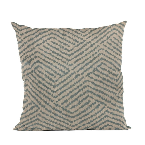Plutus Brands Blue Plutus Maze Chevron Luxury Throw Pillow 20 in x 26in, Double Sided 20" x 26" Standard